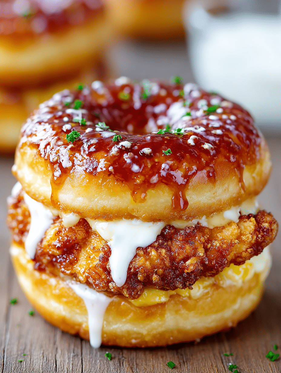 Buffalo Chicken Donut Sandwich
