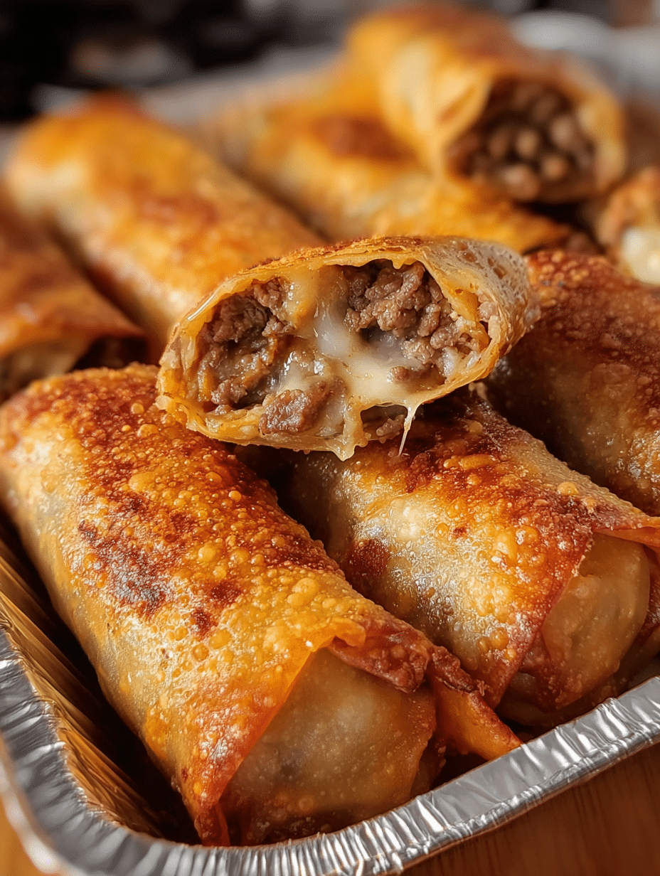 Crispy Philly Cheesesteak Egg Rolls