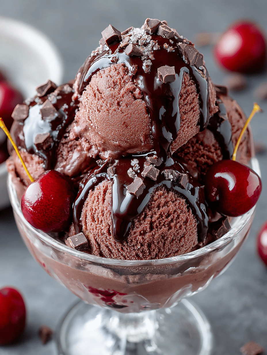Dark Chocolate Cherry Merlot Ice Cream