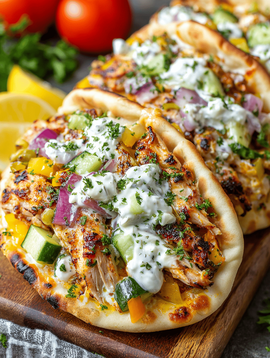 Grilled Chicken Gyros with Tzatziki
