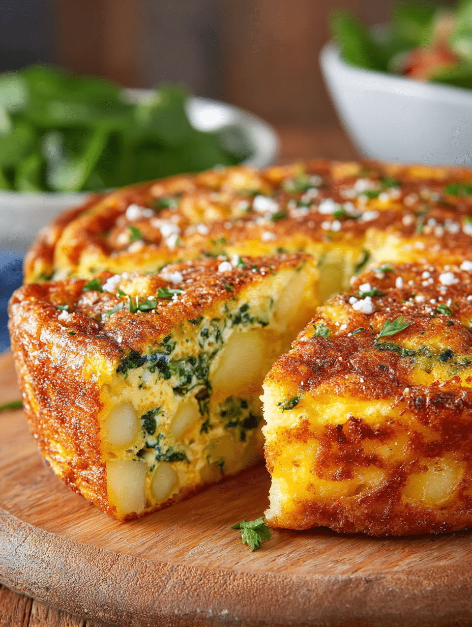 Mega Frittata Pan (Potato & Spinach Frittata)