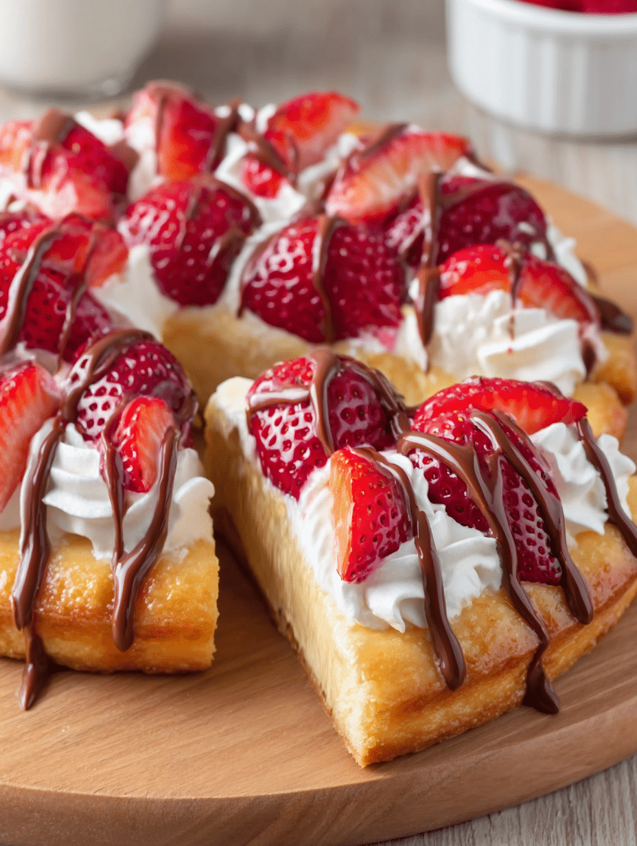 Nutella Strawberry Pizza Slice