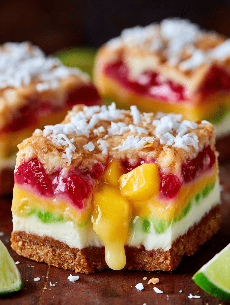 Rainbow Mango-Lime Lava Bars