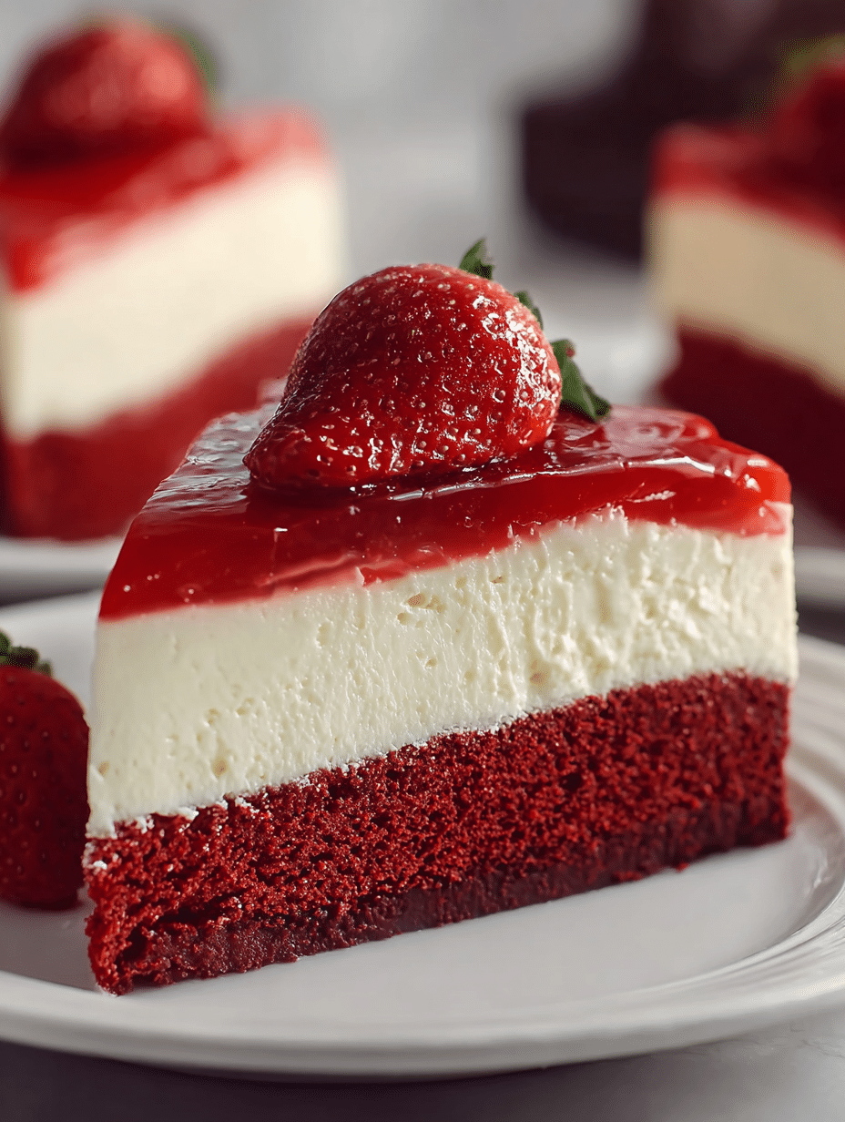 Red Velvet Strawberry Cheesecake: A Delightful Treat! 2 Red Velvet Strawberry Cheesecake