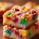 Skittles Rainbow Blondie Bars: Indulge in Colorful Flavor! 3 Skittles Rainbow Blondie Bars