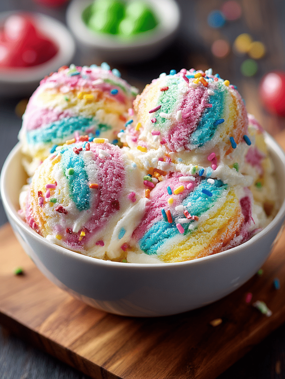 Skittles Rainbow Fusion Ice Cream (Taste the Color Swirl)