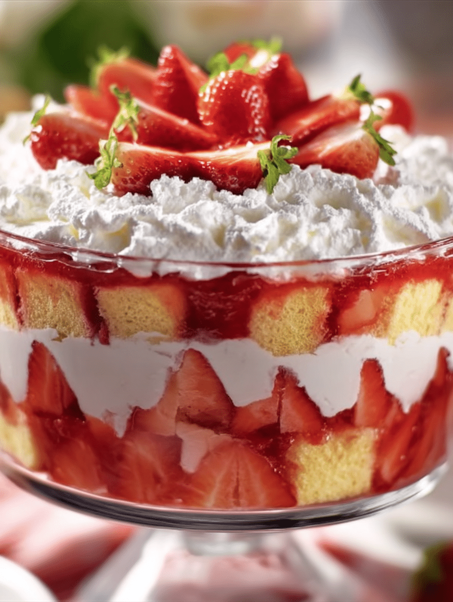 Southern Strawberry Punch Bowl Cake