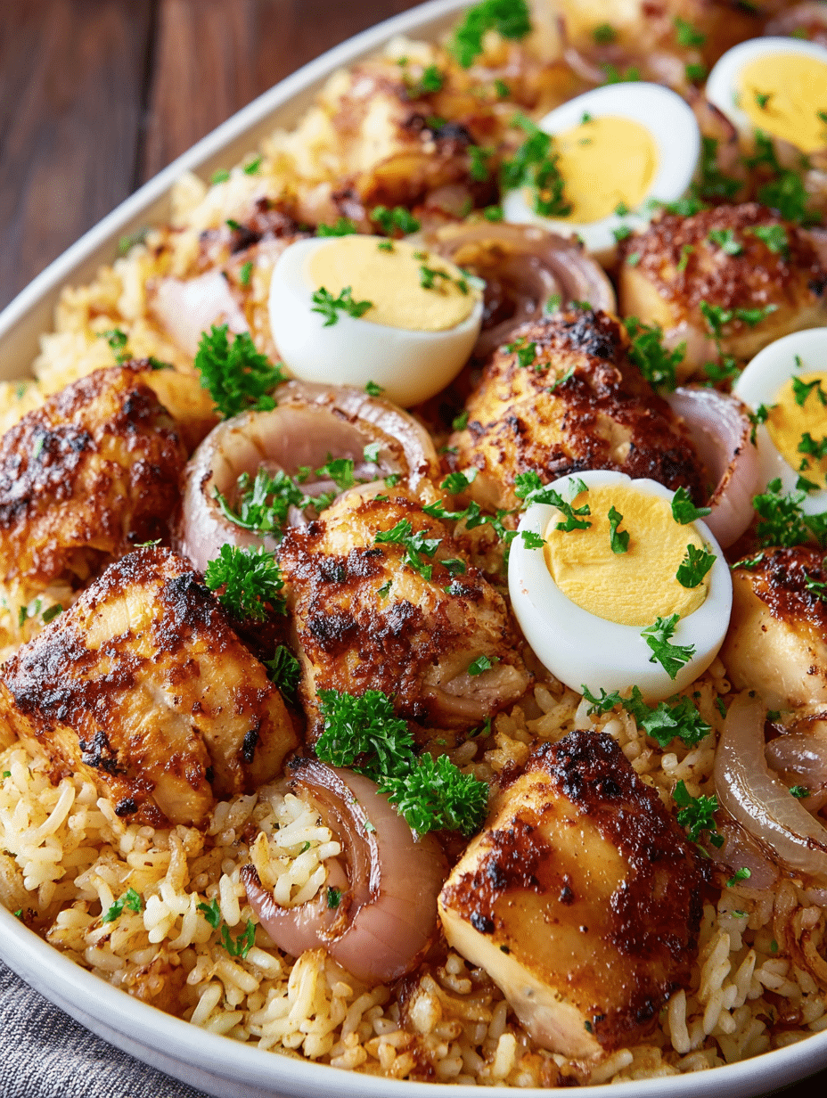 Spiced Chicken & Rice Bake with Eggs