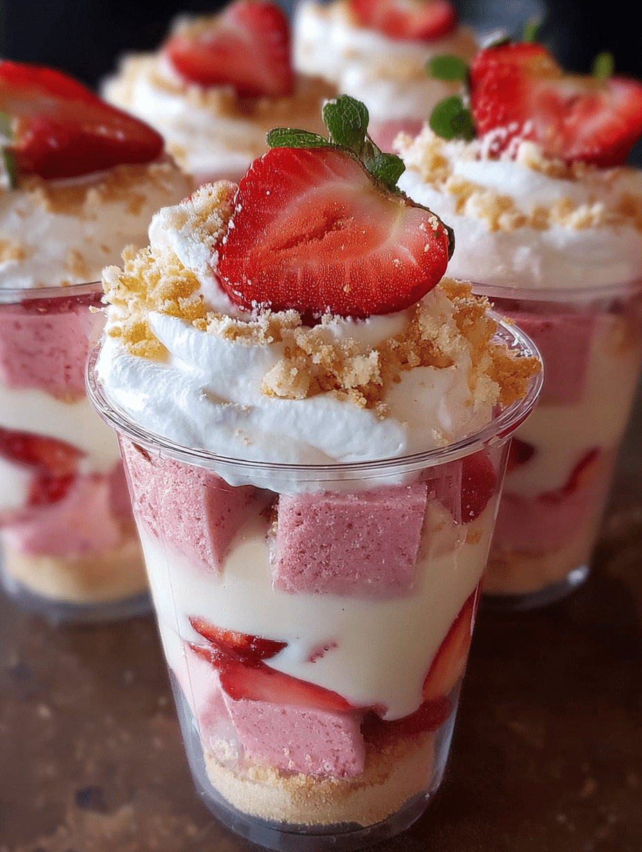 Strawberry Shortcake Trifle Cups