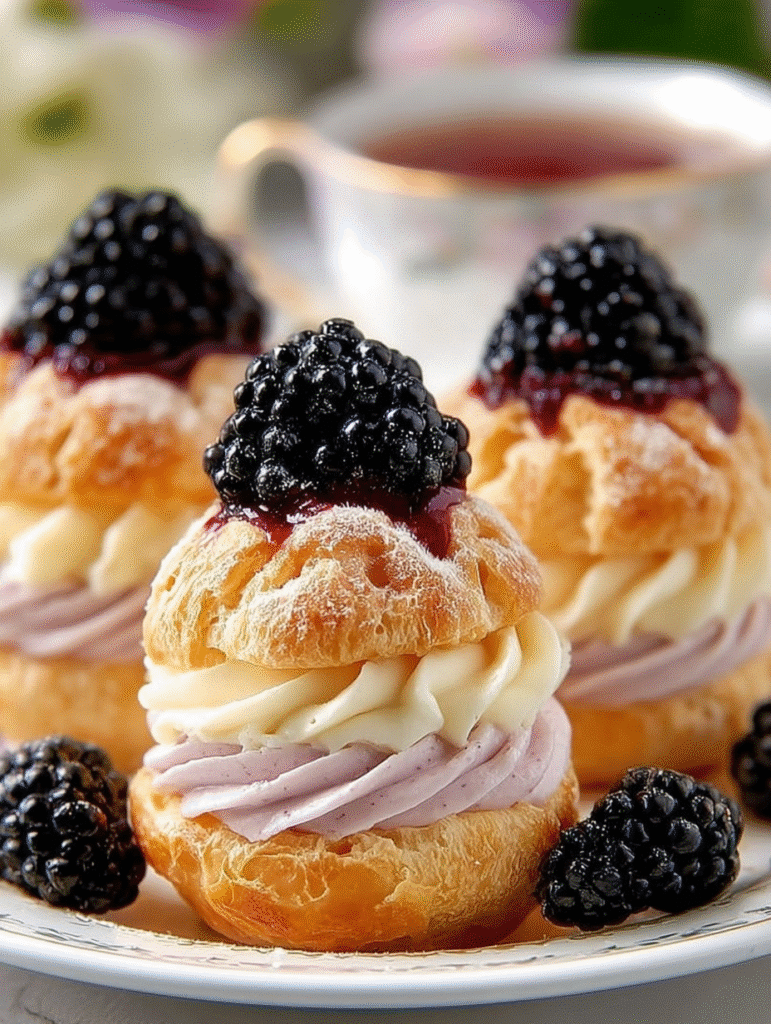 Blackberry Cream Puff Bites: Irresistible Dessert Recipe! 5 Blackberry Cream Puff Bites