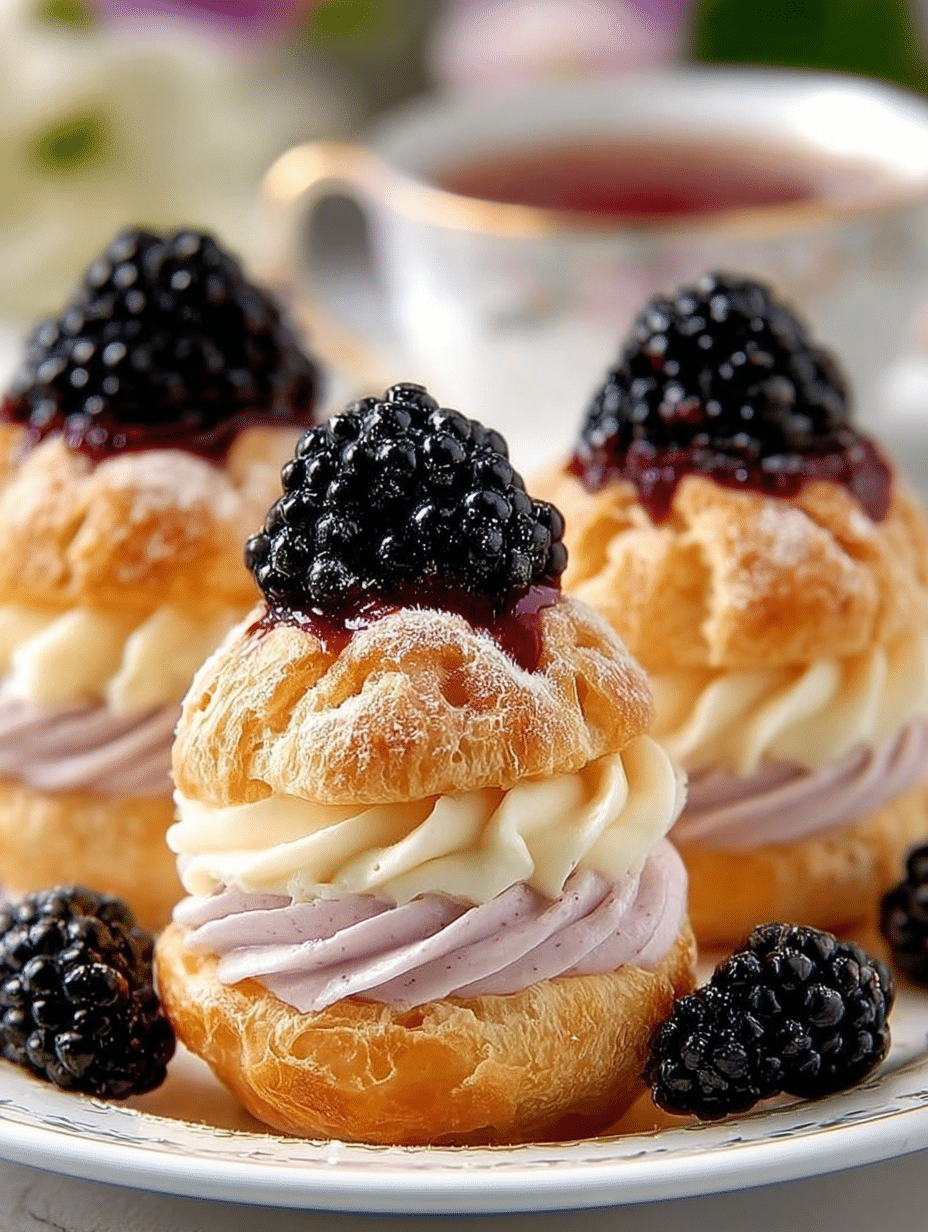 Blackberry Cream Puff Bites: Irresistible Dessert Recipe! 4 Blackberry Cream Puff Bites