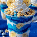 Blue Velvet Banana Pudding Cup