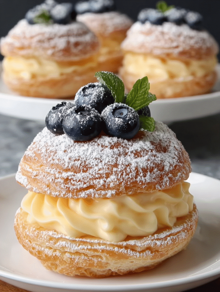 Blueberry Custard Puff Pastries