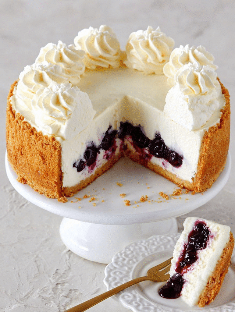Blueberry Layer Cream Cheesecake