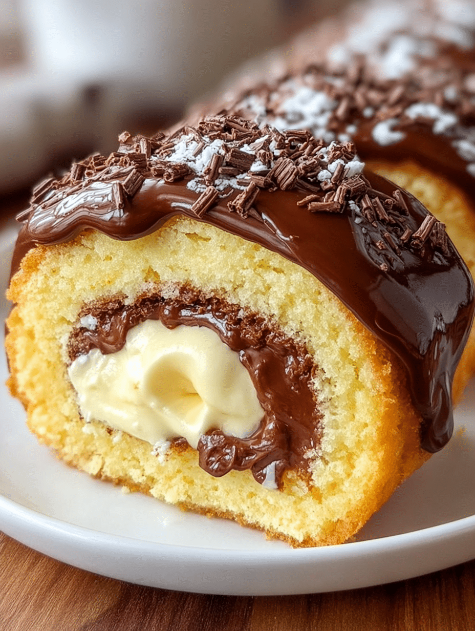 Boston Cream Cake Roll