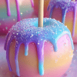 Candy Apples With Cotton Candy