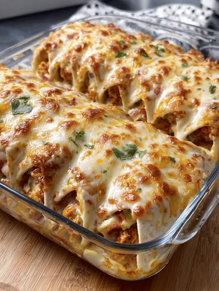 Cheesy Baked Chicken Tacos