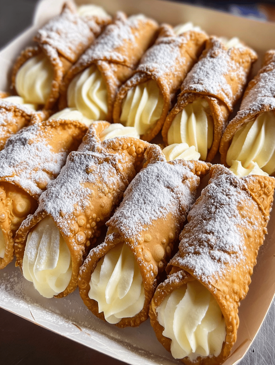 Classic Italian Cannoli with Creamy Filling