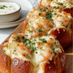 Crabby Shrimp-Stuffed Garlic Bread Bombs