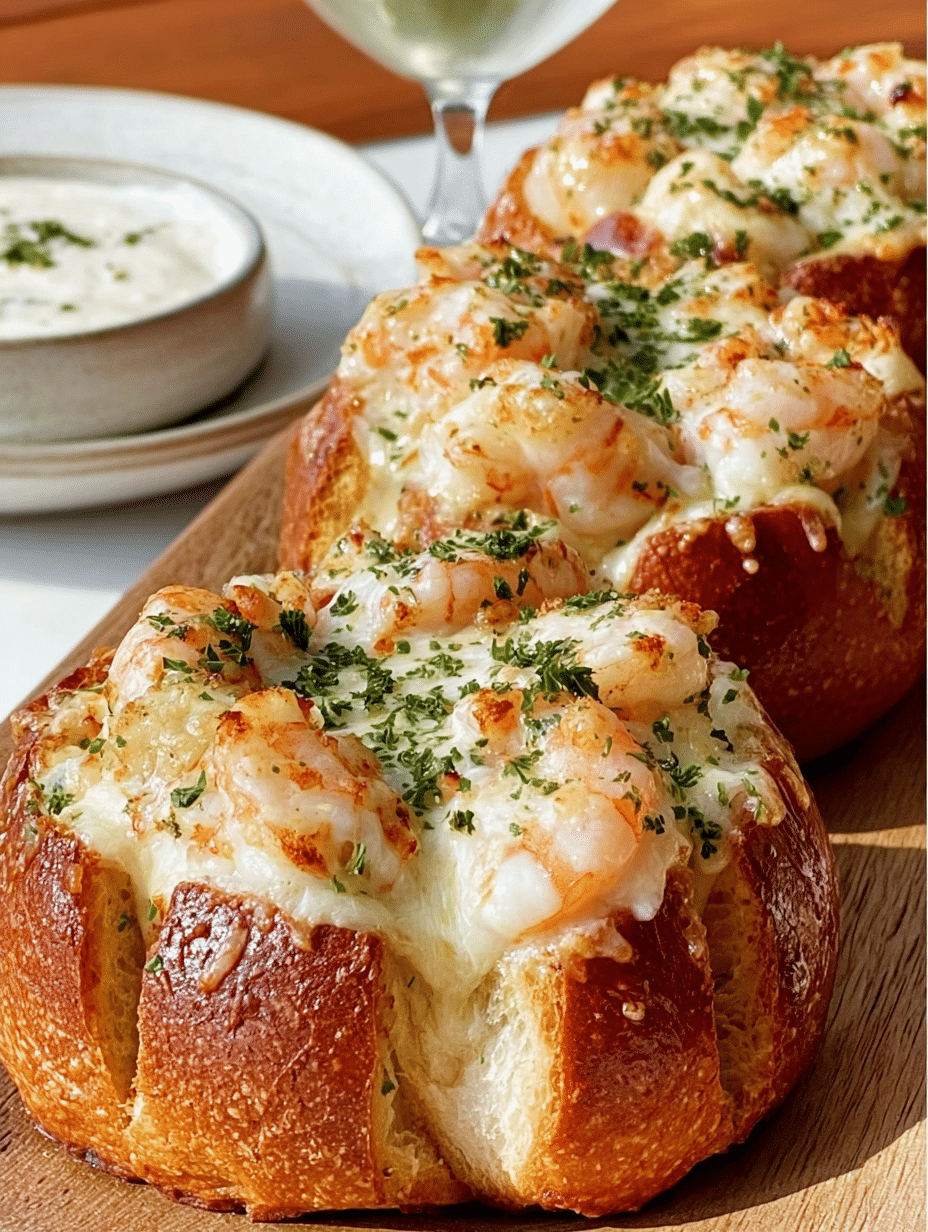 Crabby Shrimp-Stuffed Garlic Bread Bombs