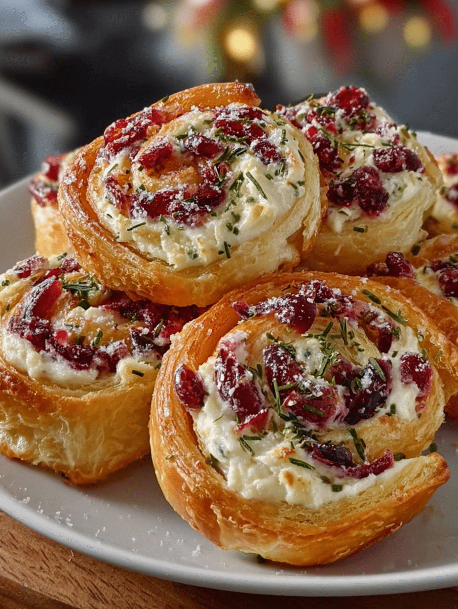 Cranberry Cream Cheese Pinwheels