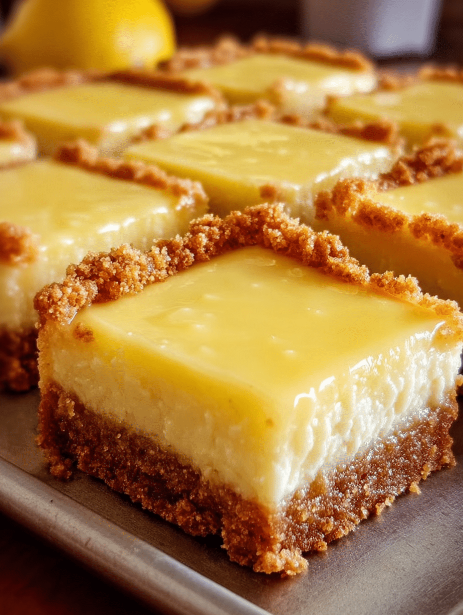 Creamy Lemon Squares: Delight in a Tangy No-Bake Treat! 2 Creamy Lemon Squares