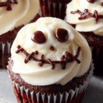 Creepy Halloween Skull Cupcakes