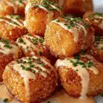 Crispy Cheese Bites with Creamy Drizzle: Learn the Recipe! 3 Crispy Cheese Bites with Creamy Drizzle