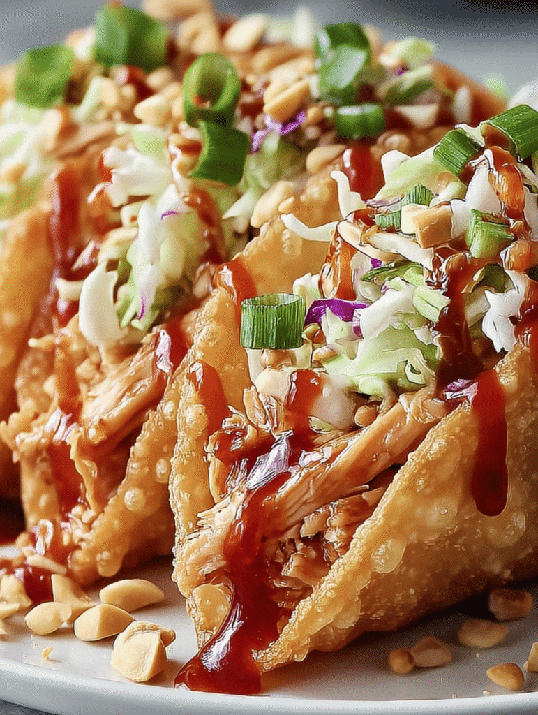 Crispy Chicken Wonton Tacos