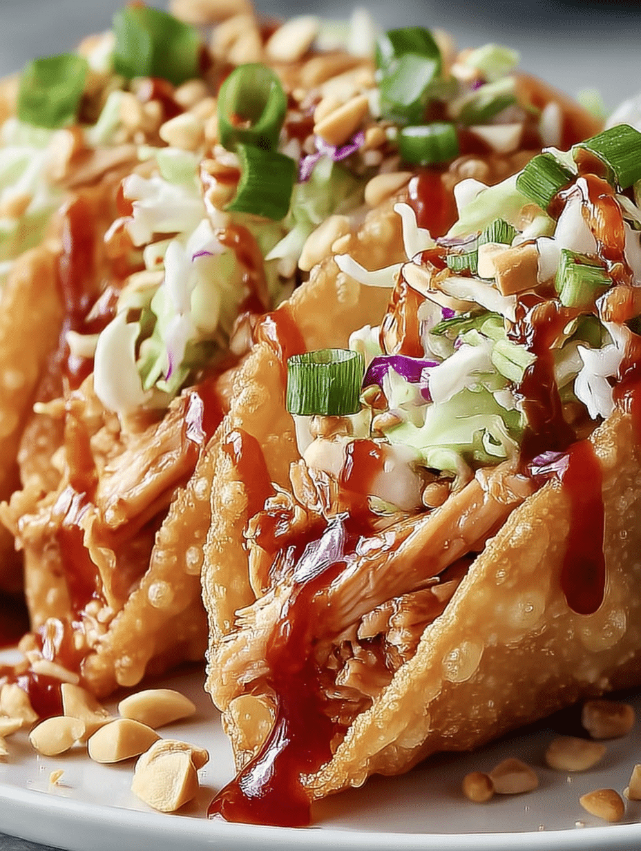 Crispy Chicken Wonton Tacos