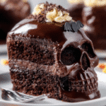 Haunted Chocolate Skull Cake