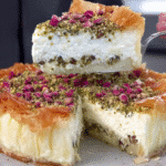 Honey Pistachio Baklava Cheesecake