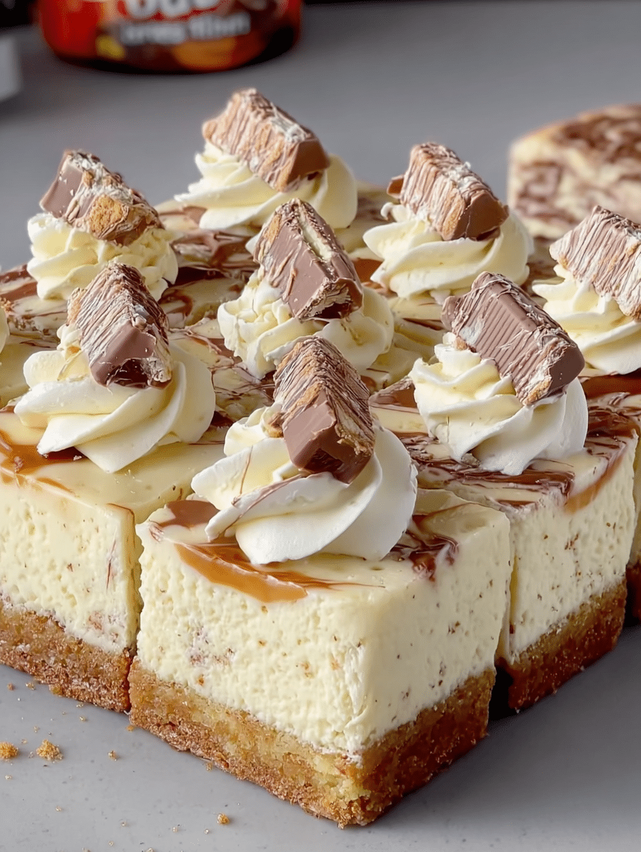 Kinder Bueno & Nutella Cheesecake Bars