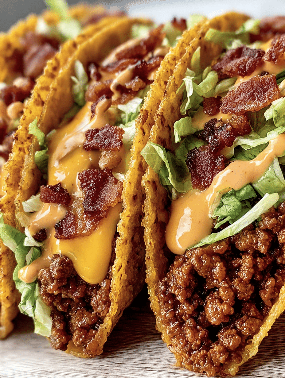 Loaded Bacon Cheeseburger Tacos