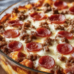 Meat Lovers Pizza Casserole