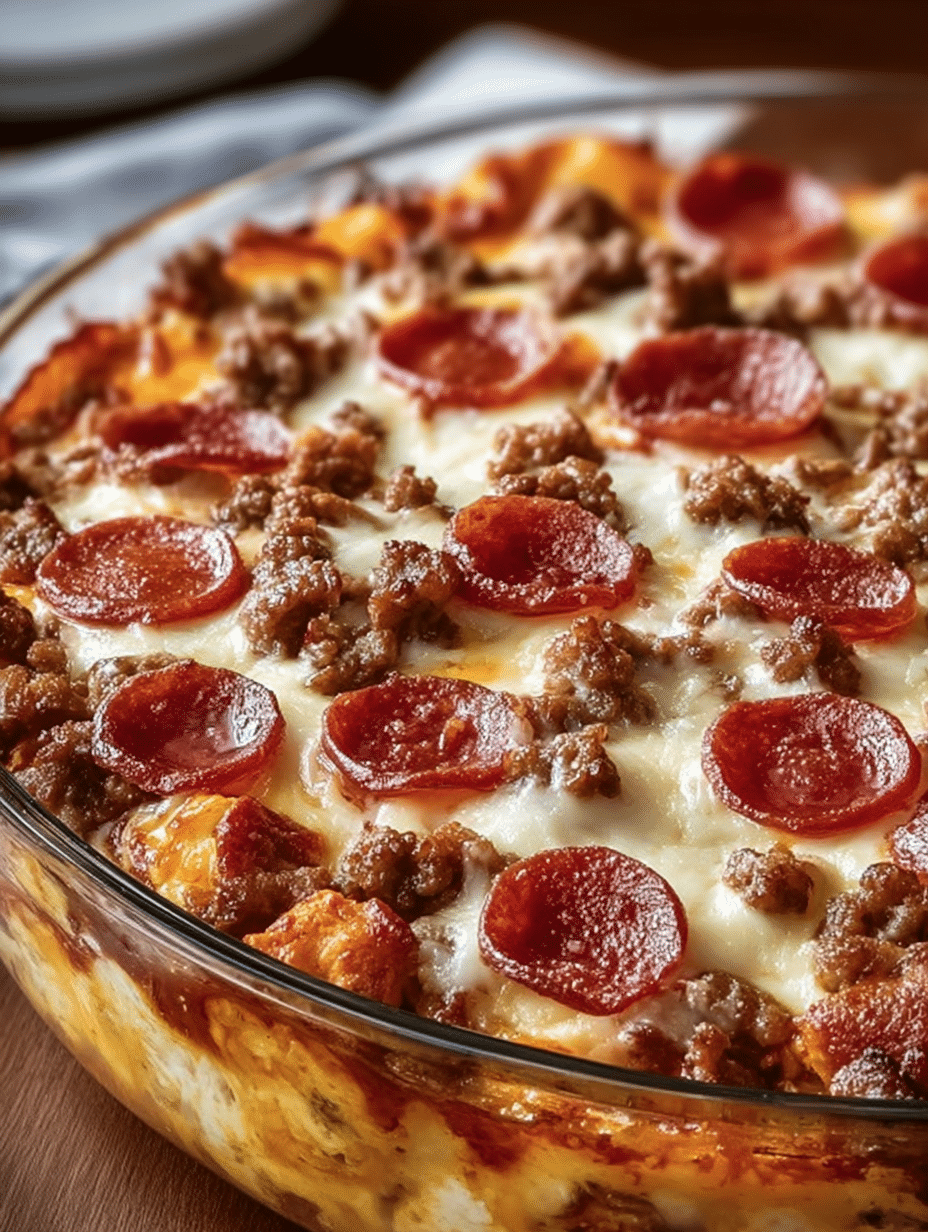 Meat Lovers Pizza Casserole
