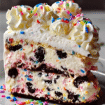 No-Bake Funfetti Oreo Icebox Cake
