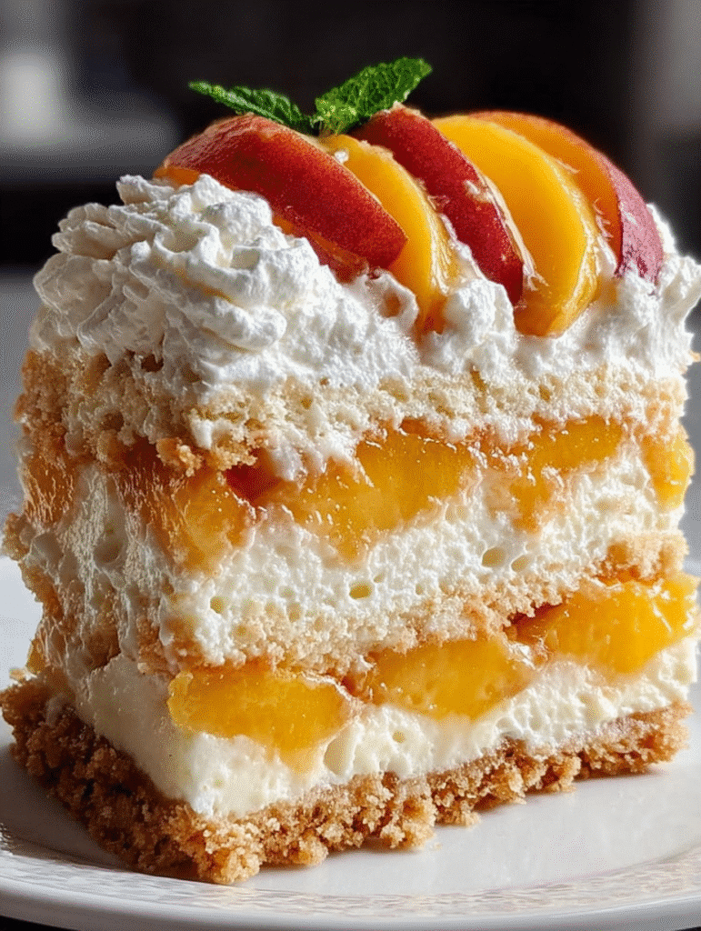 Peaches & Cream Layer Dessert