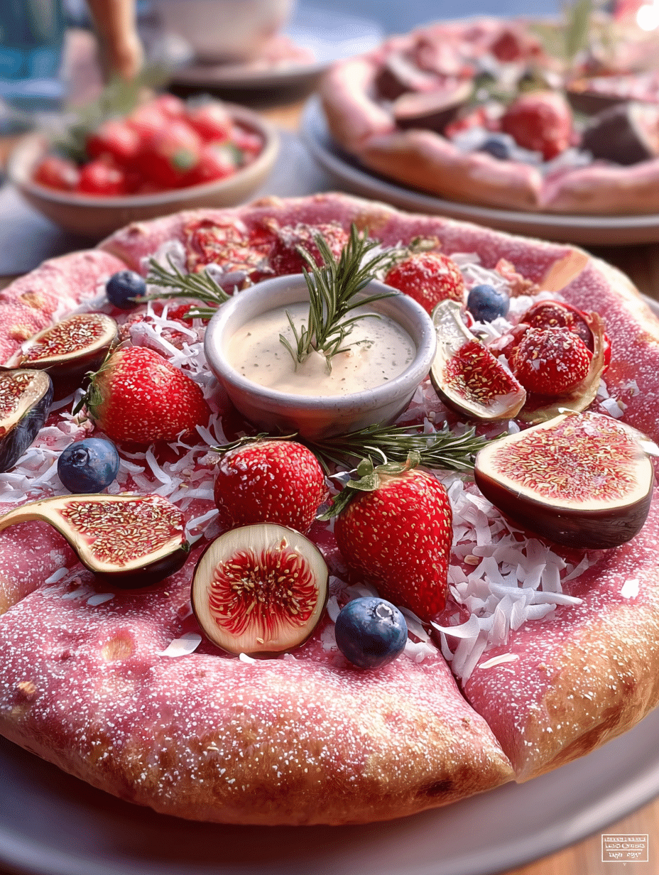 Pink Berry & Fig Dessert Pizza