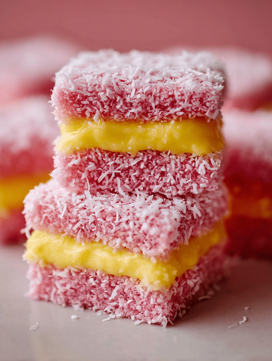 Pink Lamington Sandwiches