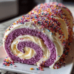 Purple Berry Cream Swiss Roll