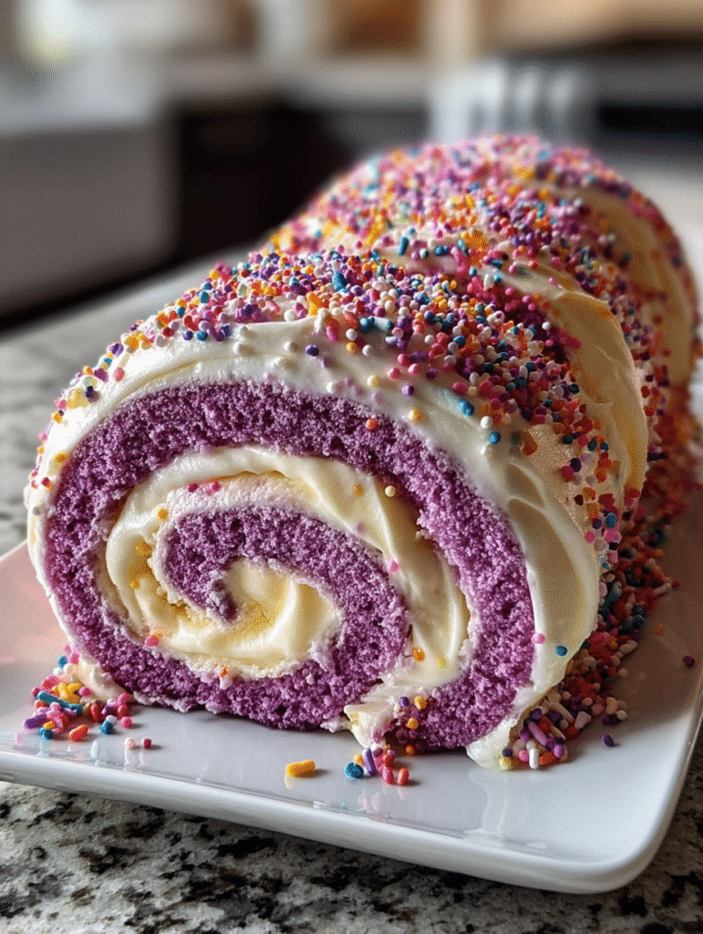 Purple Berry Cream Swiss Roll