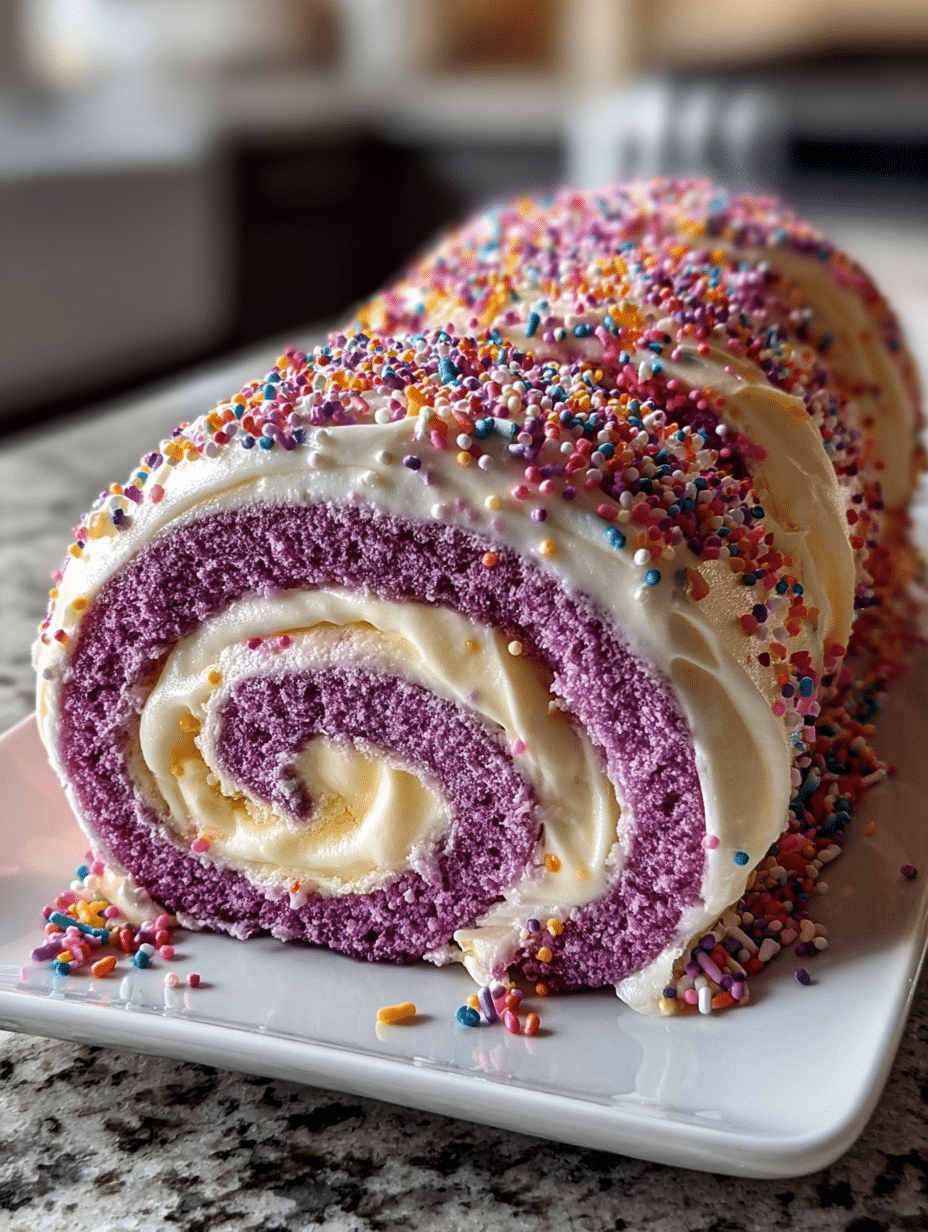 Purple Berry Cream Swiss Roll