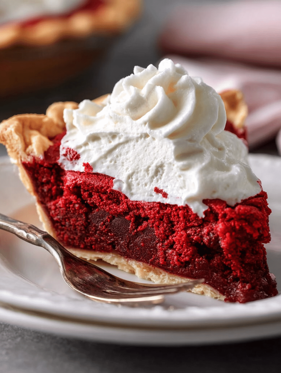 Red Velvet Brownie Pie