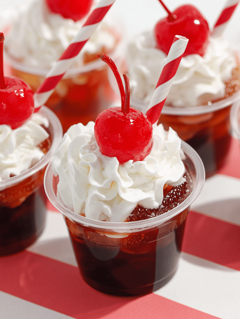 Root Beer Float Gelatin Cups