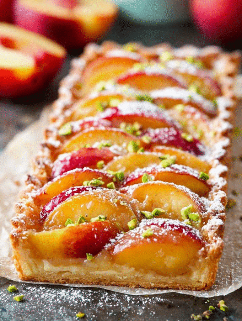 Rustic Nectarine Almond Tart