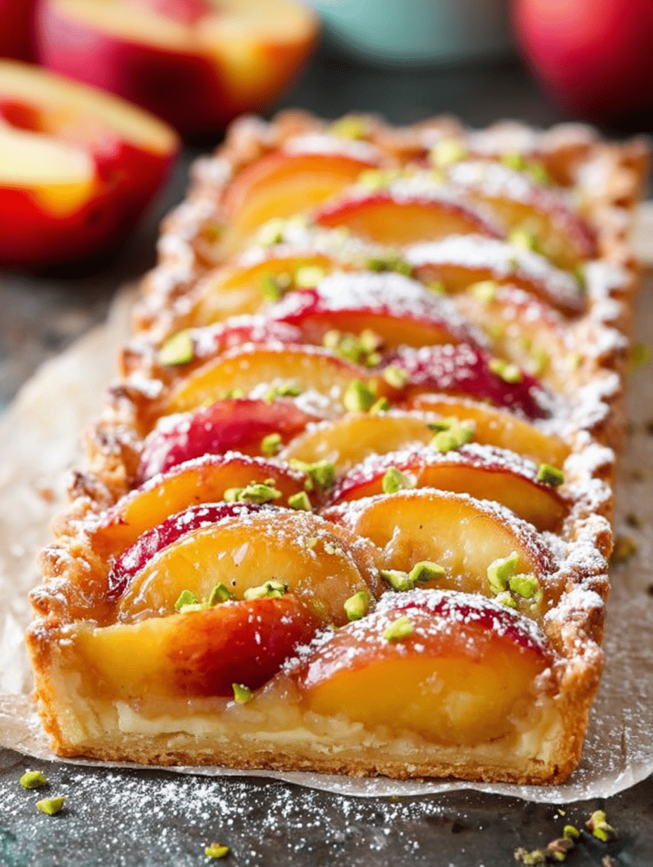 Rustic Nectarine Almond Tart