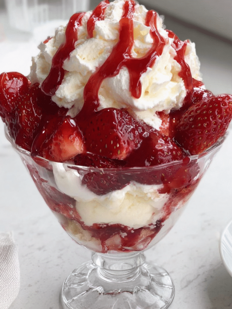 Strawberries & Cream Sundae
