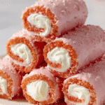 Strawberry Chocolate Crispy Towel Rolls