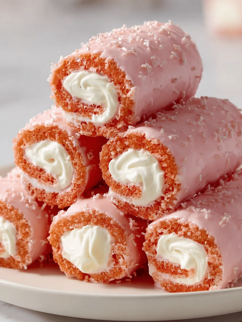 Strawberry Chocolate Crispy Towel Rolls